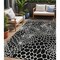 Homeroots 5' X 8' Black And Ivory Geometric Washable Indoor Outdoor Area Rug 595056 - alternate 1