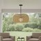 Homeroots Natural And Black Rattan And Metal LED Dimmable Outdoor Hanging Pendent Light 683476 - alternate 4