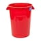 Magnum Tool 44 Gallon Trash Can, High-Vis Red, Construction Grade, Heavy Duty Plastic CMTC-C000-44R01 - alternate 1