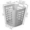 Basicwise Flexible Plastic Laundry Basket - Square Storage Hamper with Side Handles for Easy Carrying QI003857.L.GY - alternate 5