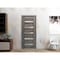 Sartodoors Solid French Door 36 x 80in, Quadro 4445 Nebraska Grey W/ Frosted Glass, Sgl Panel Frame Trim QUADRO4445ID-NEB-36 - alternate 1