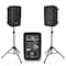 Pyle Pyle PA Speaker DJ Mixer Bundle - 300W Portable, Bluetooth Sound System with Mixer, Microphone, Stand PPHP28AMX - alternate 1