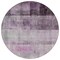 Homeroots 8' Purple Round Ombre Washable Indoor Outdoor Area Rug 563669 - alternate 8