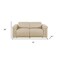 Homeroots 73in Cream and Black Italian Leather Power Reclining Loveseat 720483 - alternate 5
