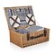 Picnic Time Family Of Brands Belmont Picnic Basket, Navy Blue & White Stripe 123-40-211-000-0 - alternate 1