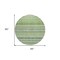 Homeroots 8' Artichoke Green And Olive Green Round Striped Washable Indoor Outdoor Area Rug 577789 - alternate 4