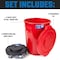Magnum Tool Red 32 Gallon Trash Can Set (Trash Can, Quiet Dolly, and Reinforced Lid) (1 Set) CMTC-CLD0-32R01 - alternate 6