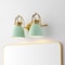 Jonathan Y Phineas 16.25" 2-Light Adjustable Farmhouse Bohemian Iron LED Vanity Light, Mint Green/Brass Gold JYL1115D - alternate 9