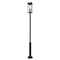 Z-Lite Nova 4 Light Outdoor Post Mounted Fixture, Black/Clear, 12 In W x 122.25 In H 5018PHBR-5010P-BK - alternate 5