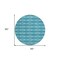 Homeroots 8' Teal Blue Gray And Ivory Round Geometric Washable Indoor Outdoor Area Rug 599672 - alternate 6