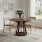 Homeroots 47" Walnut Wood Pedestal Base Round Top Dining Table 631303 - alternate 4