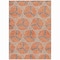 Homeroots 3' X 5' Coral And Taupe Geometric Washable Indoor Outdoor Area Rug 613488 - alternate 5