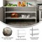 Flash Furniture Reader Work Table, 18 Gauge Stainless Steel Top Shelf and Double Overshelves and 2 Undershelves NH-WT-GU-3072-OSH-GG - alternate 6