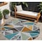 Homeroots 8' Gray Copper And Brown Round Geometric Washable Indoor Outdoor Area Rug 600368 - alternate 1