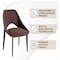 Leisuremod Amalfi Collection Fabric Modern Dining Chair in Plum Purple AC48PR - alternate 6