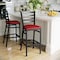 Flash Furniture HERCULES Black Ladder Back Metal Restaurant Barstool - Red Vinyl Seat XU-DG697BLAD-BAR-RDV-GG - alternate 7