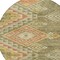 Homeroots 8' Green And Terra Cotta Round Southwestern Washable Indoor Outdoor Area Rug 603541 - alternate 6