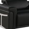 Homeroots 166" Black Top Grain Leather Reclining Metal USB Sofa 720373 - alternate 7