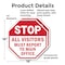 Signmission Stop All Visitors Must Report  Ma, 18 inch X 18 inch, Plastic Sign, 2PK OC-P-2PACK-18-333 - alternate 6