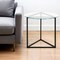 Homeroots 22" Black And Clear Glass And Steel Round End Table 543840 - alternate 1