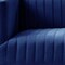 Homeroots 85" Navy Blue Velvet Sofa With Silver Legs 543973 - alternate 4