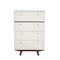 Homeroots 30" Brown and White Solid Wood Four Drawer Chest 524121 - alternate 3