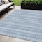 Homeroots 5' X 8' Blue And Denim Blue Southwestern Washable Indoor Outdoor Area Rug 587519 - alternate 1