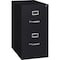 Lorell Fortress Series 2-Drawer Vertical File Cabinet, 15" x 22" x 28.4", Black LLR42291 - alternate 1