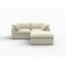 Homeroots Khaki Linen Blend Modular L Shaped Three Piece Corner Sectional 716924 - alternate 5