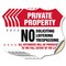 Signmission Private Property Shield Label Set No Sol, 6 inch X 6 inch, Vinyl Decal, 5PK SHI-D-5PACK-6-439 - alternate 1