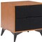 Homeroots 21" Walnut Wood and Steel Two Drawer Nightstand 668547 - alternate 7