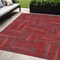 Homeroots 5' X 8' Red And Brown Geometric Washable Indoor Outdoor Area Rug 598299 - alternate 1