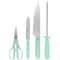 Martha Stewart Everyday 12 Piece Stainless Steel Cutlery and Wood Block Set in Mint 131723.12 - alternate 3