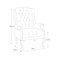 Office Star Products TEX Collection Traditional Queen Anne Style Chair, Royal Cherry TEX234-JT4 - alternate 4