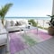 Homeroots 3' X 5' Lilac Lavender And Green Abstract Washable Indoor Outdoor Area Rug 611270 - alternate 6