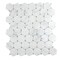 Apollo Tile White 11x12 Bianco Carrara, Bardiglio Marble Polished Floor and Wall Mosaic Tile 4.73 sqft/case, 5PK APLDC88G35A - alternate 4