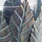 Homeroots 9" Green And Gold Distressed Botanical Leaf Metal And Glass Tabletop Hurricane Candle Holder 608559 - alternate 4