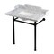 Kingston Brass 36-Inch Carrara Marble Console Sink with Stainless Steel Legs, 8-Inch, 3-Hole KMS36227M38SQ0 - alternate 1