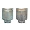 Homeroots Set of Two White Currant Scented Two Wick Candles In Frosted Glass Holders, 2PK 633861 - alternate 1