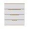 Homeroots 31" Brown and White Four Drawer Standard Chest 478259 - alternate 1
