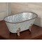 Homeroots 5" Gray Metal Hand Painted Decorative Tub Tabletop Sculpture 399640 - alternate 5