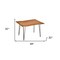 Homeroots 48" Brown And Black Solid Wood And Iron Dining Table 517763 - alternate 5