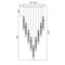 Cwi Lighting Petra Integrated LED 24in Black Chandelier with Handcrafted Glass 1723P24-17-101 - alternate 7