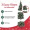 Elf Stor 6ft Prelit Christmas Tree Flocked Artificial Spruce Pencil Christmas Tree w/ 250 LED Lights & Stand 50-300-6FLK - alternate 9