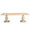 Homeroots 96" Natural Wood Double Pedestal Base Dining Table 554335 - alternate 1