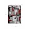Homeroots 3' X 5' Gray Ivory And Red Geometric Washable Indoor Outdoor Area Rug 613211 - alternate 6