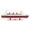 Homeroots 12" Black and Red Solid Wood Hand Painted RMS Queen Mary Large Model Boat 401876 - alternate 1