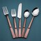 Homeroots Matte Copper Stainless Steel Twenty Piece Hand Forged Flatware Set 568829 - alternate 8