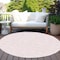 Homeroots 8' Pink And Ivory Round Geometric Washable Indoor Outdoor Area Rug 602439 - alternate 7