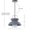 Jonathan Y Paul 11" Farmhouse Metal LED Pendant, Gray JYL6139A - alternate 9
